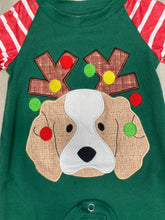 Boys Embroidered Christmas Puppy Romper