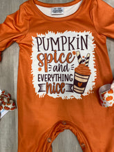 Girls Pumpkin Spice Romper