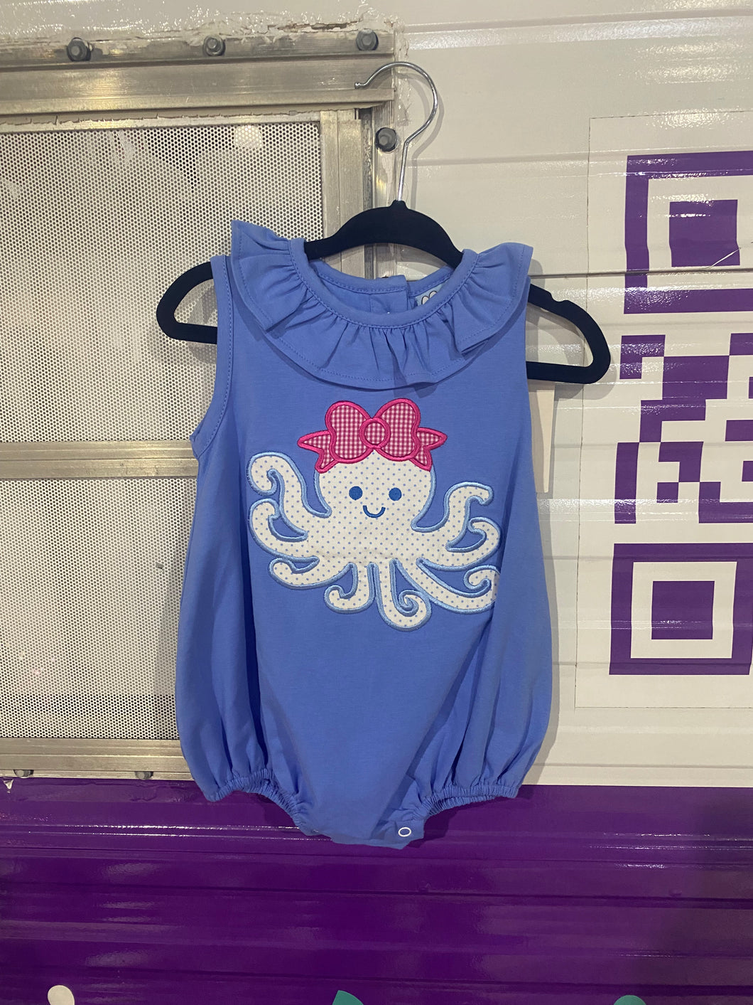 Embroidered Appliqué Octopus Bubble
