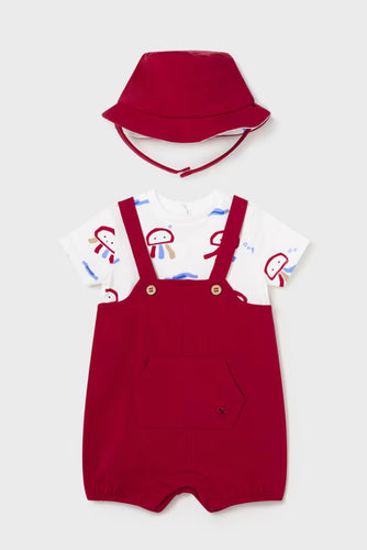 Mayoral Cotton Romper with Hat