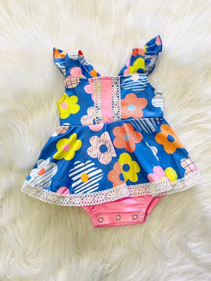 Girls Bold Bloom Baby Dress