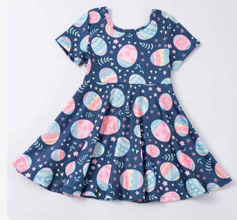 Girls Navy Easter Twirl