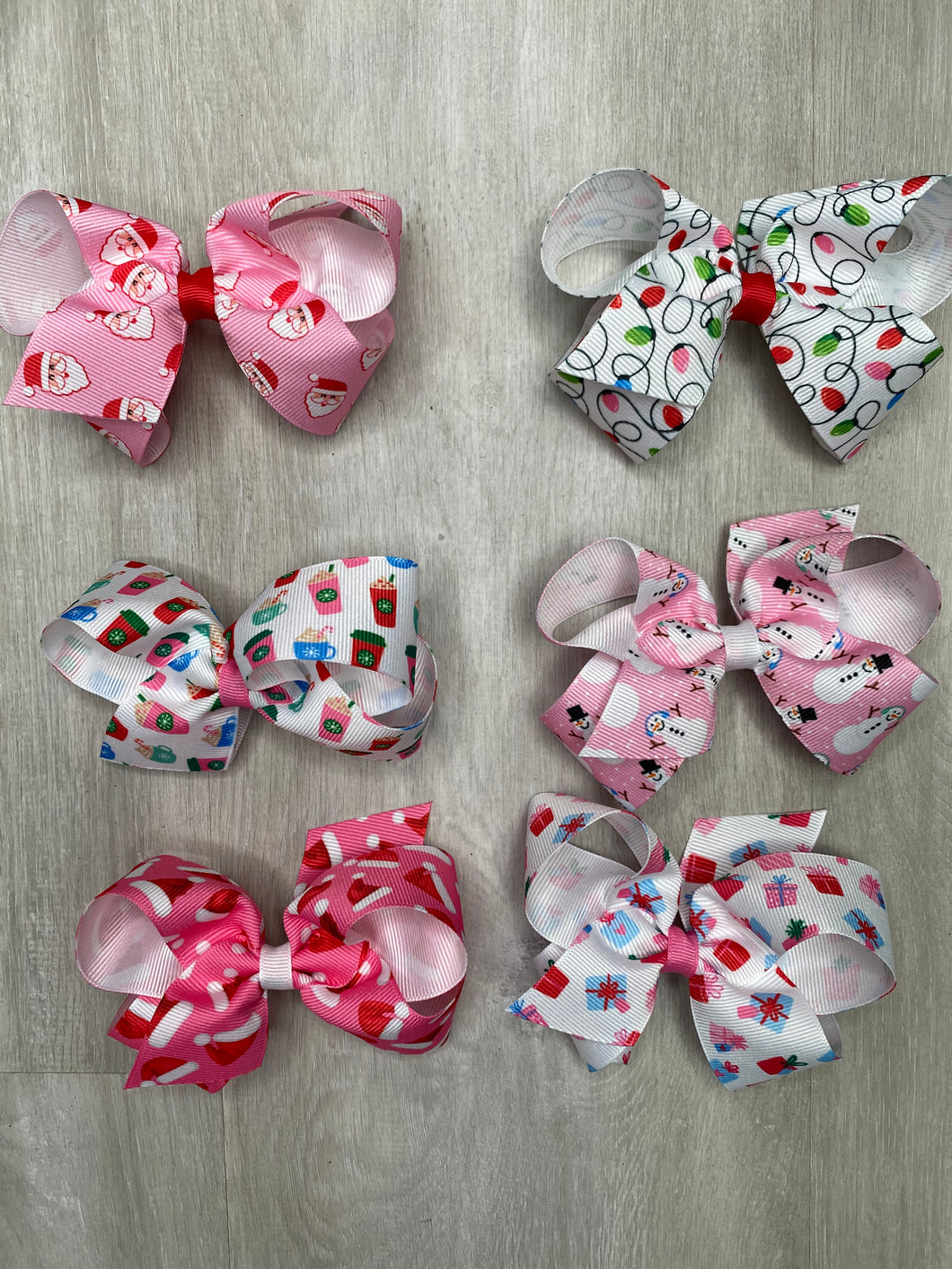 Wee Ones Pastel Pink Christmas Bows