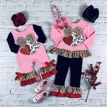 Girls Pink Cheetah Valentine Set