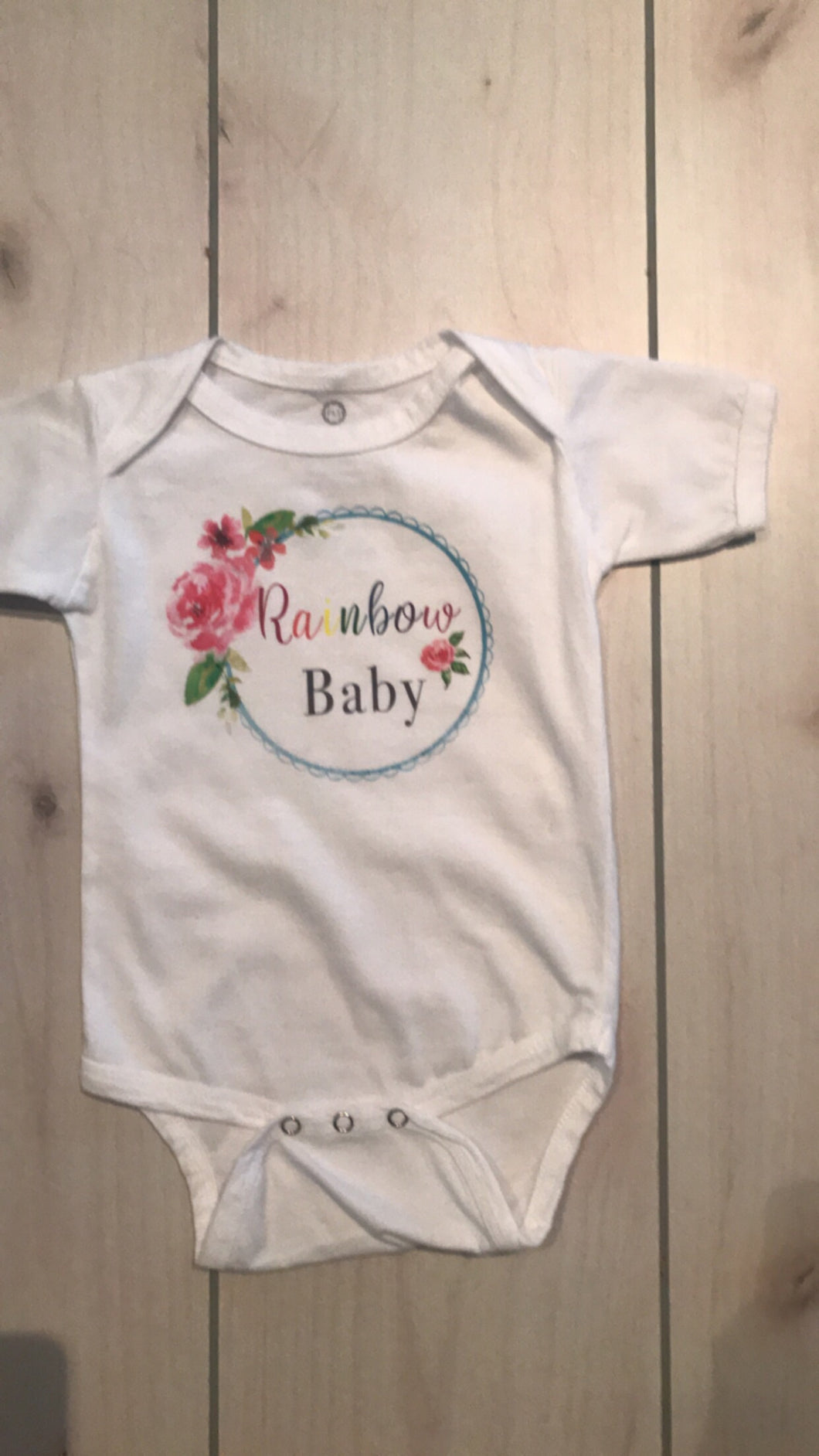 Rainbow Baby Floral Onesie - Adalynn's Attic