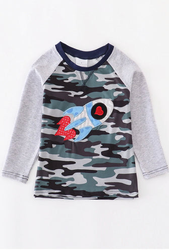 Boys Valentine Rocket Shirt