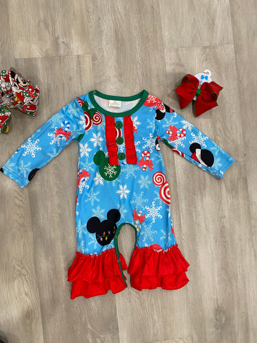 Mouse Character Ruffle Romper