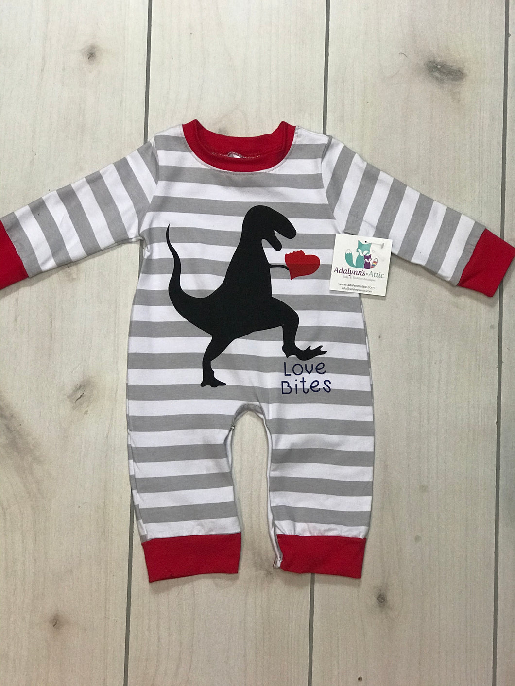 Boys Love Bites Dino Romper